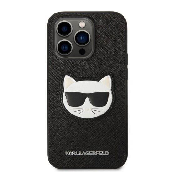 Husa iPhone 14 Pro Karl Lagerfeld Saffiano Choupette Head Black
