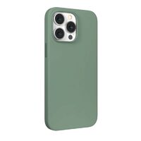 Husa iPhone 14 Devia Nature Series Silicone Magnetic Light Green