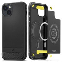 Husa iPhone 14 Spigen Rugged Armor MagSafe Matte Black