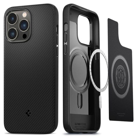 Husa iPhone 14 Pro Max Spigen Mag Armor MagSafe Matte Black