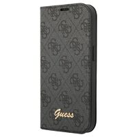 Husa Book iPhone 14 Pro Guess 4G Metal Camera Outline, Negru