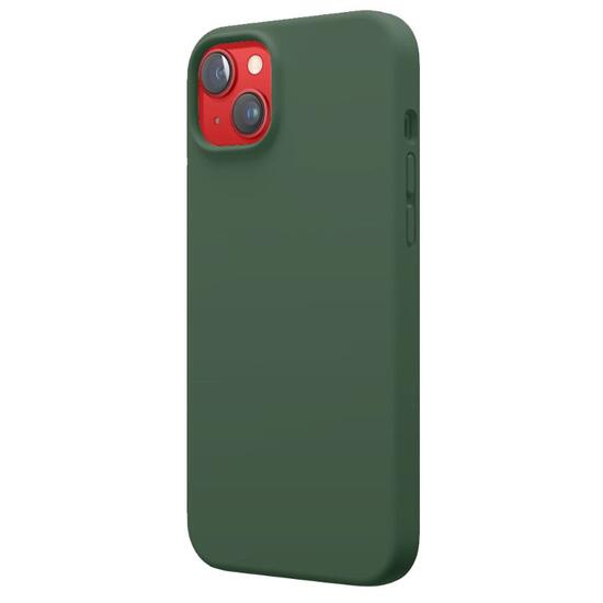 Lemontti Husa Liquid Silicon MagCharge iPhone 14 Plus Verde (protectie 360°, material fin, captusit cu microfibra)