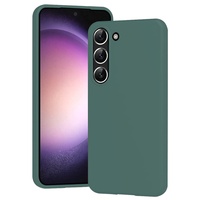 Lemontti Husa Silicon Soft Slim Samsung Galaxy S23, material mat si fin, captusit cu microfibra, Verde
