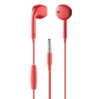 Casti cu Fir Cellularline Capsule Microfon Jack 3.5mm Rosu