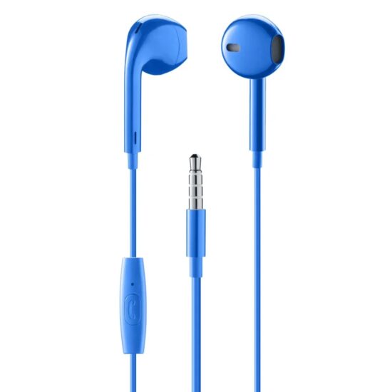 Casti cu Fir Cellularline Capsule Microfon Jack 3.5mm Albastru