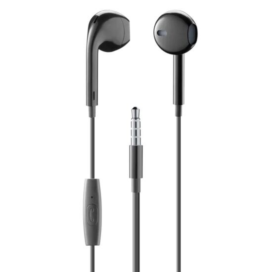 Casti cu Fir Cellularline Capsule Microfon Jack 3.5mm Negru