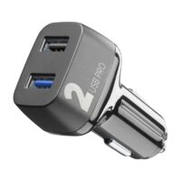 Incarcator Auto Cellularline 2xUSB  Negru
