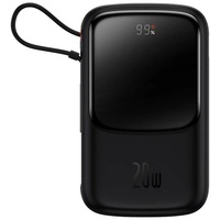 Baseus Acumulator extern Q Pow Digital Display Quick Charge 10000mAh, cablu Lightning 20W, Negru