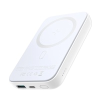 Joyroom Acumulator Extern Quick Charge 10000mAh, 20W + Încărcător magnetic wireless Qi 15W, MagSafe, Alb