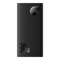 Baseus Acumulator extern Adaman2 Digital Display, PD Quick Charge, 10000mAh, 30W, 2 x USB, 1x USB Type C, Overseas Edition, Negru