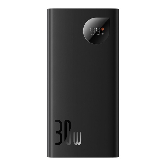 Baseus Acumulator extern Adaman2 Digital Display, PD Quick Charge, 10000mAh, 30W, 2 x USB, 1x USB Type C, Overseas Edition, Negru