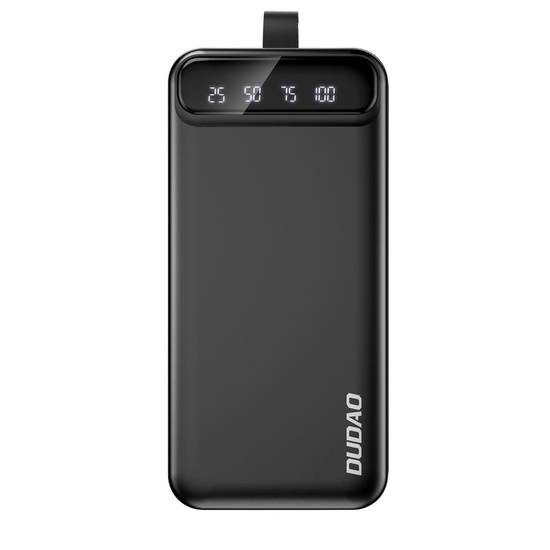 Dudao Acumulator extern Lanterna incorporata 30000 mAh, 10W, 2x USB, Negru