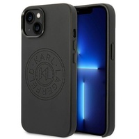 Karl Lagerfeld Husa PU Leather Perforated Logo iPhone 14 Negru