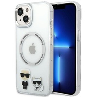 Karl Lagerfeld Husa MagSafe Karl & Choupette iPhone 14 Plus Transparent