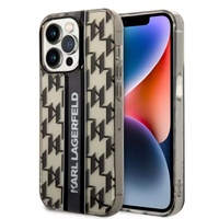 Karl Lagerfeld Husa Monogram Vertical Stripe iPhone 14 Pro Max Negru
