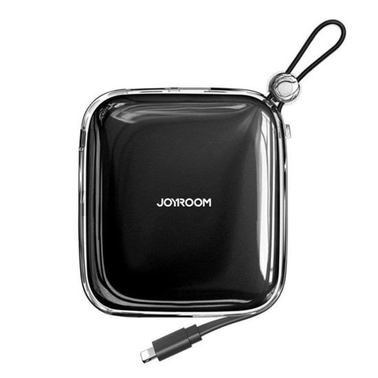 Joyroom Acumulator Extern Jelly Series Quick Charge 10000mAh, 22,5W, cu cablu Lightning încorporat, Negru