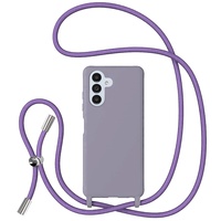 Lemontti Husa Silicon cu Snur Samsung Galaxy A13 5G Mov (protectie 360°, material fin, captusit cu microfibra)