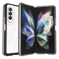 Lemontti Husa Silicon 3in1 Samsung Galaxy Z Fold4 Transparent cu rama neagra