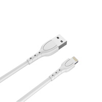 Lemontti Cablu USB A la tip Lightning, 0.5m, Alb