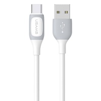 Usams Cablu Jelly Series Fast Charging USB la Type-C, 3A, 1m, Alb