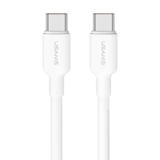 Usams Cablu US-SJ625 Type-C la Type-C PD 100W, 0.5m, Alb