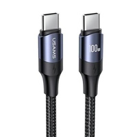 Usams Cablu US-SJ524 Type-C la Type-C PD, Fast Charging, 100W, 1.2m Negru