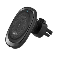 Duzzona Suport Auto Magnetic cu Incarcare Wireless Fast Charger, fixare la grila de ventilatie, Negru