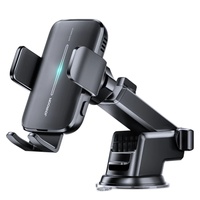 Joyroom Suport Auto cu incarcare Wireless pentru parbriz si bord cu ventuza, Negru