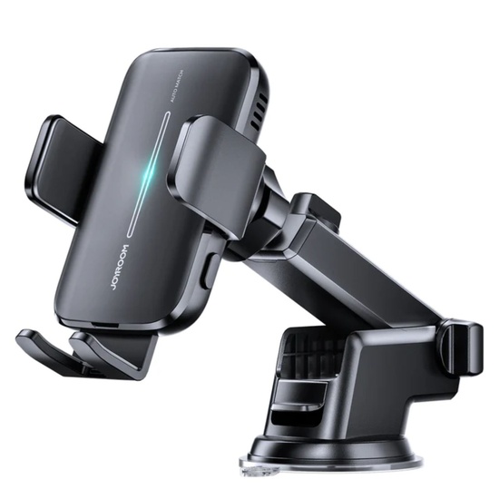 Joyroom Suport Auto cu incarcare Wireless pentru parbriz si bord cu ventuza, Negru