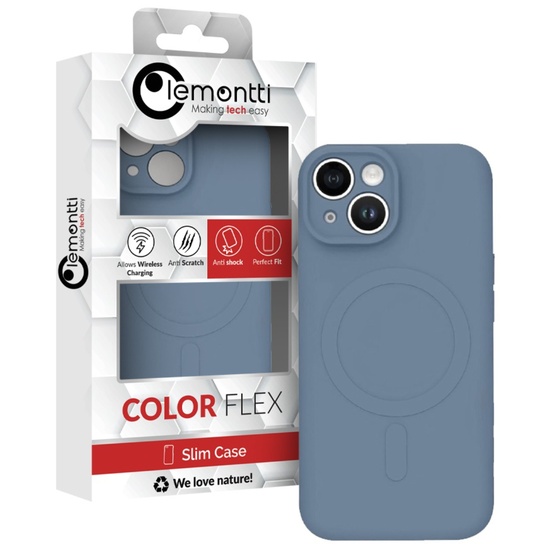 Lemontti Husa Silicon iPhone 15 MagSafe Gri