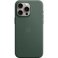 Apple Husa Originala FineWoven iPhone 15 Pro Max, MagSafe, Evergreen