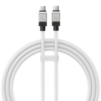 Baseus Cablu Type-C la Type-C CoolPlay Series Fast Charging, 100W, 1m, Alb