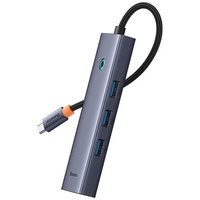 Baseus Multihub 6 in1 UltraJoy Type-C la 1 x HDMI 4K30Hz si 3xUSB 3.0 si 1 x PD +RJ45 Gri