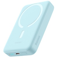 Baseus Acumulator extern Mini Wireless Fast Charger 10000mAh, 30W, cablu Type-C la Type-C, 30cm, Albastru