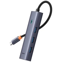 Baseus Multihub 5 in 1 UltraJoy Type-C la 1 x HDMI 4K30Hz si 4 x USB 3.0 Gri