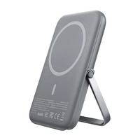Mcdodo Acumulator Extern Mocha Series Wireless MagSafe 5000mAh, 15W, stand inclus, Gri