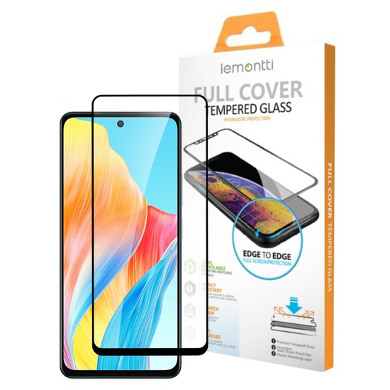 Lemontti Folie Sticla Full Fit Oppo A58 4G Negru 