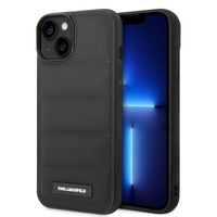 Karl Lagerfeld Husa Quilted Puffy Metal Logo iPhone 15 Negru