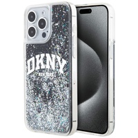 DKNY Husa Liquid Glitter Big Logo iPhone 15 Pro Max Negru