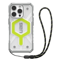 UAG Husa Pathfinder Clear MagSafe iPhone 16 Pro Max Active Neon Lanyard