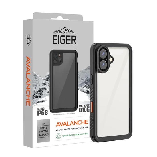 Eiger Husa Avalanche iPhone 16 Plus Negru