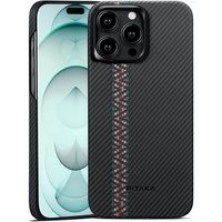 Pitaka Husa MagEZ 4 Aramida 600D iPhone 15 Pro Max, MagSafe Rhapsody