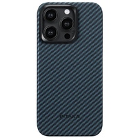 Pitaka Husa MagEZ 4 Aramida 1500D iPhone 15 Pro Max, MagSafe Negru / Albastru