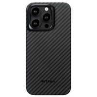 Pitaka Husa MagEZ 4 Aramida 1500D iPhone 15 Pro, MagSafe Negru / Gri