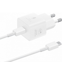 Samsung Set Incarcator Original Retea Super Fast Charging port USB Type-C, 25W, cablu Type-C - Type-C inclus, 1m, Alb