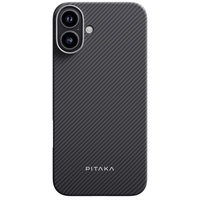 Pitaka Husa Ultra-Slim Aramida Magsafe iPhone 16 Black / Grey