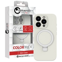 Lemontti Husa Liquid Silicon MagSafe iPhone 16 Pro Max, cu suport, Alb
