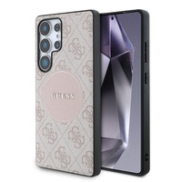 Guess Husa 4G Round Patch Classic Logo MagSafe Samsung Galaxy S25 Ultra Roz