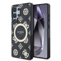 Guess Husa 4G Gold Electroplated Peony Pattern Samsung Galaxy S25 Ultra Negru