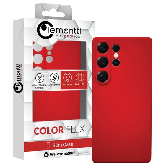 Lemontti Husa Silicon Silky Samsung Galaxy S25 Ultra Rosu